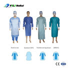 Wodoszczelna, niebieska, izolacyjna suknia chirurgiczna, SMS PP PE jednorazowy garnitur.
